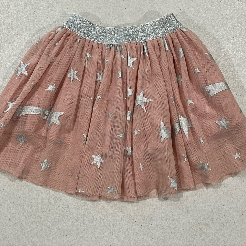 Stella McCartney Kids Pink Skirt with Silver Stars